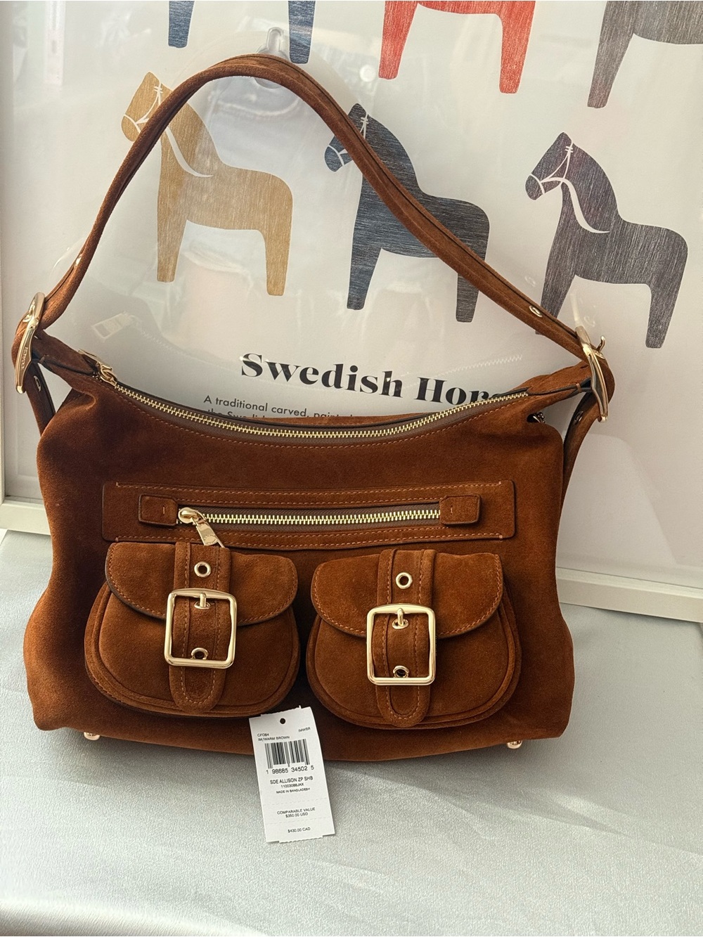 coach Allison Zip Top Shoulder Bag Gold/Warm Brown CFO84 - Picture 11 of 11